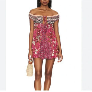 Free People Pink Off-Shoulder Dress